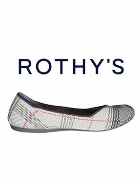 Rothy’s‎ Women’s Retired The Flat Grey Glen Plaid Flats - Size 8